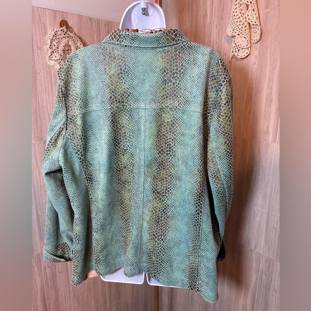 Dialogue Turquoise Green Blue Python Embossed Ult… - image 2